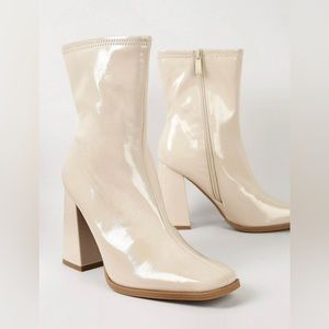 SHEIN Fitted Chunky heel booties